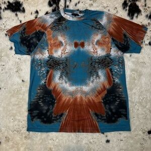 Roberto Cavalli Blue and Brown Tunic Top